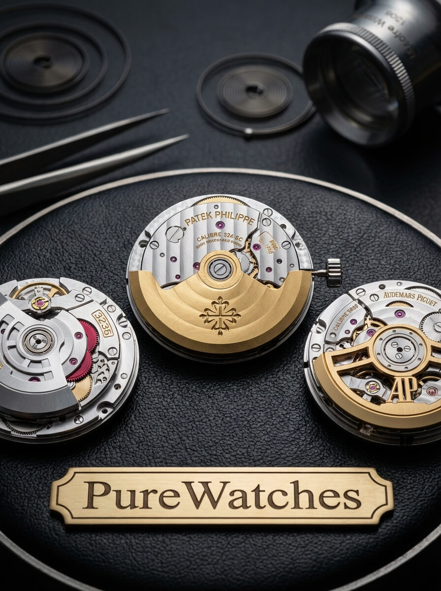 PureWatches equipped with clone 3135 4130 3235 movements