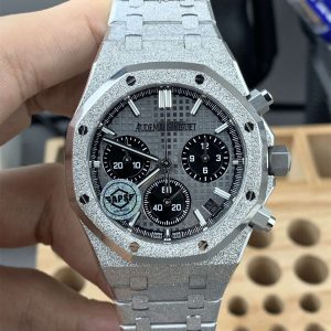 AP Royal Oak 26240 Replica �C APS Factory Frosted White Gold Grey Dial 41mm
