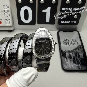 Bvlgari Serpenti 102803 Replica – Black Diamond Ceramic Watch
