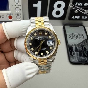 Clean Factory Datejust 126333 Black Dial – Premium Two-Tone Replica Watch