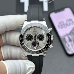 Clean Factory Daytona 116519LN-0027 �C Premium Grey Dial White Gold Chronograph Replica