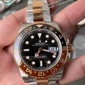 Clean Factory GMT Master II CHNR 3285 – Premium CHNR Two-Tone Bezel GMT Replica Watch