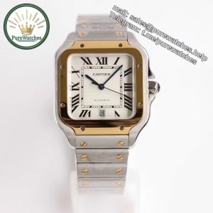 Cartier Santos Two Tone (W2SA0009) – GF Factory V2 Upgrade [1:1 Interchangeable Strap]