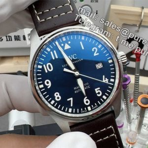 Premium IWC Mark 18 Blue Replica – 1:1 Aviation-Inspired Design with Stainless Steel Case & Automatic Movement
