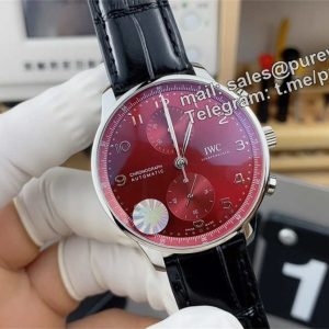 ZF Factory IWC Red Dial Chronograph Replica – Portugieser Automatic 41mm Men’s Watch