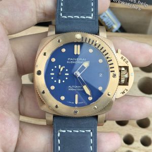 Panerai PAM01074 Replica – VS Factory Submersible Bronzo 42mm Blue Dial