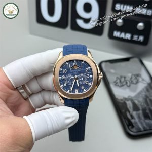 Patek Philippe Aquanaut 5261R Replica – 39.9mm Rose Gold Annual Calendar