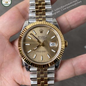 Rolex Datejust 41 Champagne Dial Two Tone Replica – VS Factory M126333-0010 with Dandong 3235 Movement