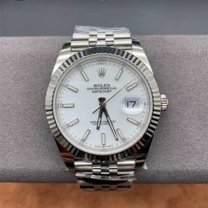 Rolex Datejust 41 White Dial – Clean Factory Jubilee Replica Watch