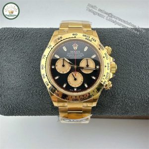 Clean Factory Rolex Daytona 116508 Replica �C Yellow Gold Black Dial (Dandong 4130)