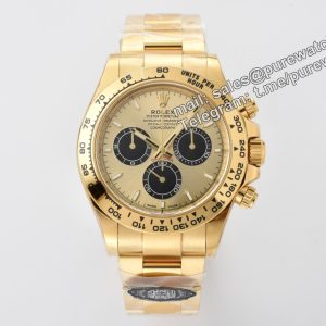 Rolex Daytona 126508 Replica �C Clean Factory 18K Yellow Gold Black Dial