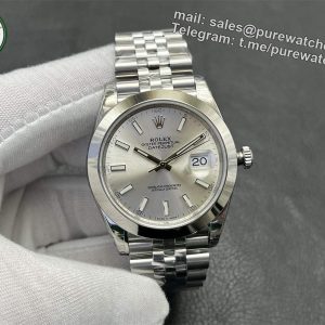Silver Datejust 41 Replica – Premium 41mm VS Factory Jubilee Bracelet Silver Dial Rolex Clone
