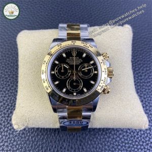 Clean Factory Two Tone Daytona Replica �C 116503 Black Dial (Dandong 4130)