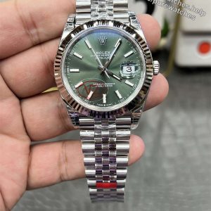 VS Factory Rolex Datejust 41 Replica – Green Dial V2 with Dandong 3235