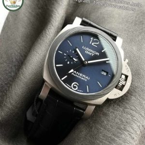 VSF Panerai PAM01279 – 42mm Titanium Luminor GMT Blue Sunburst Dial Replica