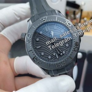 VSF Seamaster 300M Black Ceramic Replica – 43.5mm Full Black Diver Watch